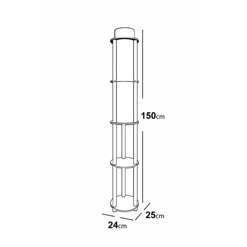 Grīdas stāvlampa ar plauktiem 1xE27/40W/230V 150 cm melna/brūna