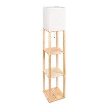 Grīdas stāvlampa ar plauktiem 1xE27/60W/230V balta/brūna