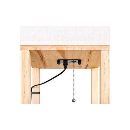 Grīdas stāvlampa ar plauktiem 1xE27/60W/230V balta/brūna