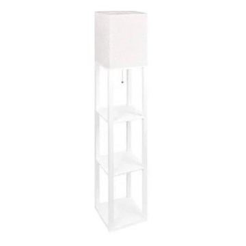 Grīdas stāvlampa ar plauktiem 1xE27/60W/230V balta