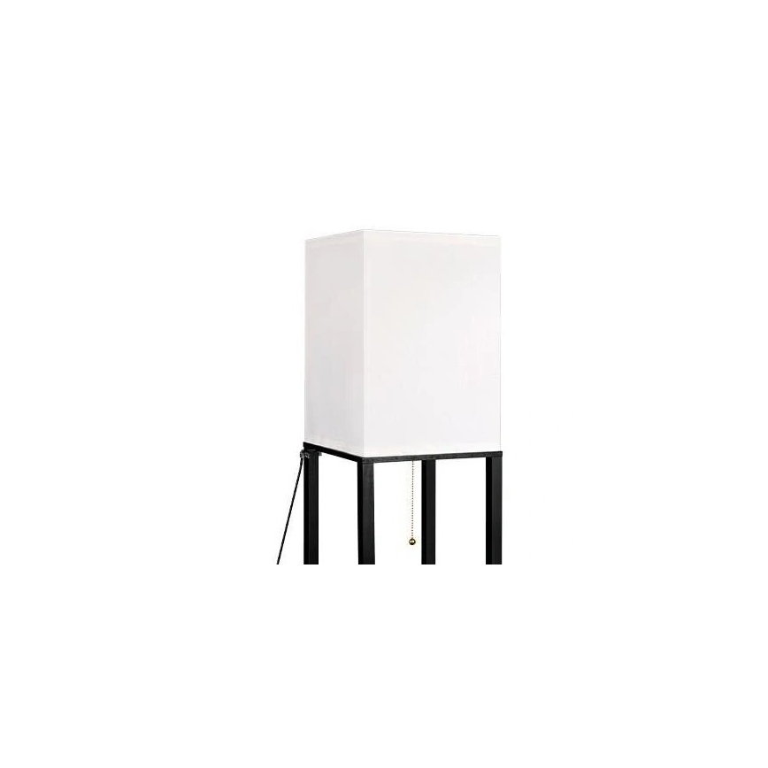 Grīdas stāvlampa ar plauktiem 1xE27/60W/230V melna/balta