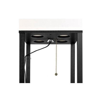 Grīdas stāvlampa ar plauktiem 1xE27/60W/230V melna/balta