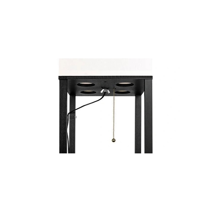 Grīdas stāvlampa ar plauktiem 1xE27/60W/230V melna/balta