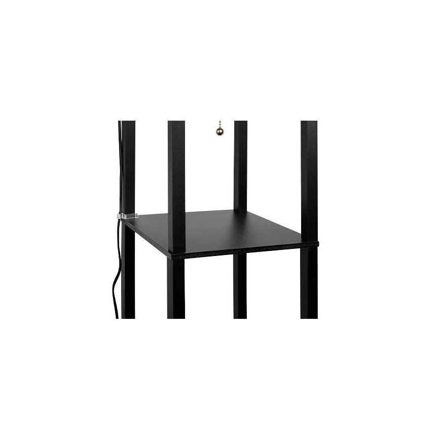 Grīdas stāvlampa ar plauktiem 1xE27/60W/230V melna/balta