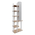 Grīdas stāvlampa ar plauktiem MODA DOR 1xE27/40W/230V balta/brūna