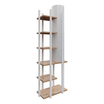 Grīdas stāvlampa ar plauktiem MODA DOR 1xE27/40W/230V balta/brūna