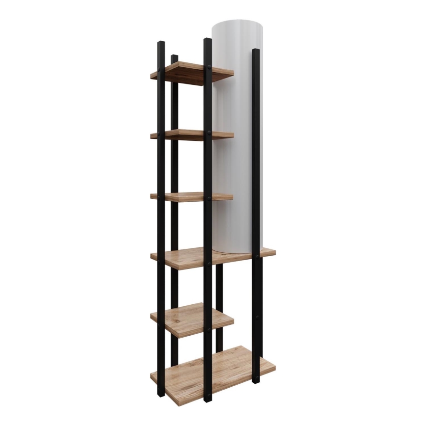Grīdas stāvlampa ar plauktiem MODA DOR 1xE27/40W/230V melna/brūna