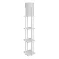 Grīdas stāvlampa ar plauktiem NORA 1xE27/40W/230V balta