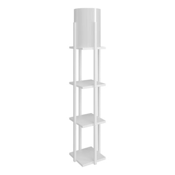 Grīdas stāvlampa ar plauktiem NORA 1xE27/40W/230V balta
