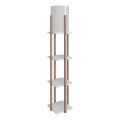 Grīdas stāvlampa ar plauktiem NORA 1xE27/40W/230V brūna/balta