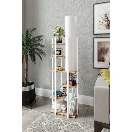 Grīdas stāvlampa ar plauktiem VOGUE 1xE27/40W/230V 160 cm balta