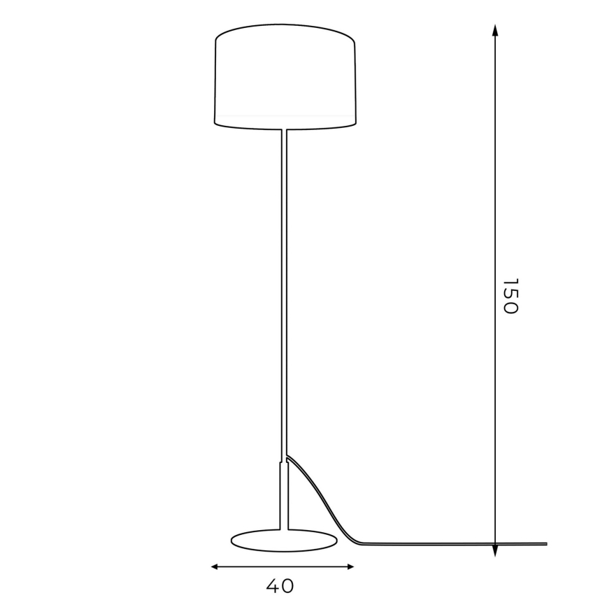 Grīdas stāvlampa ARDEN 1xE27/60W/230V zaļa/zelta