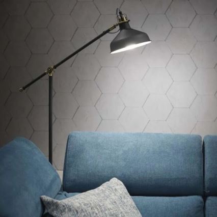 Grīdas stāvlampa ARTHUR 1xE27/25W/230V pelēka