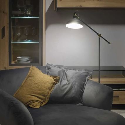 Grīdas stāvlampa ARTHUR 1xE27/25W/230V pelēka