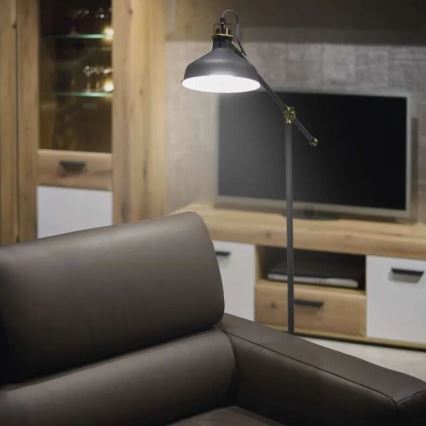 Grīdas stāvlampa ARTHUR 1xE27/25W/230V pelēka