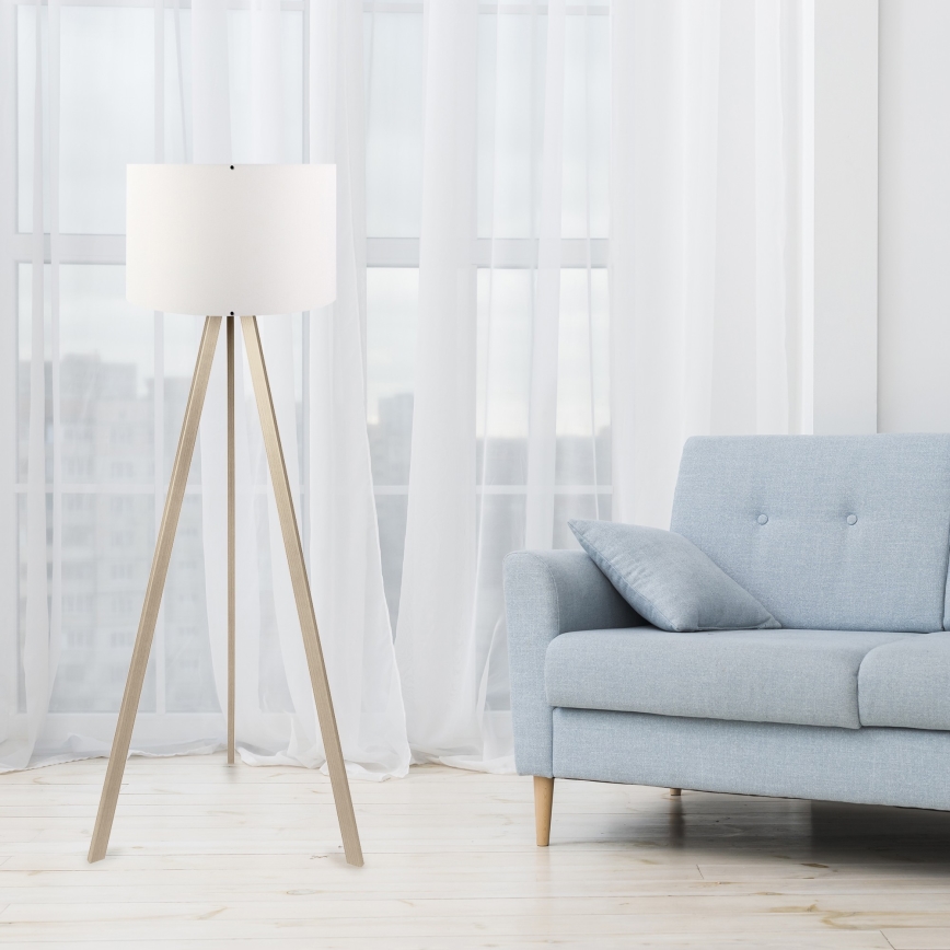 Grīdas stāvlampa AYD 1xE27/60W/230V balta/bēša