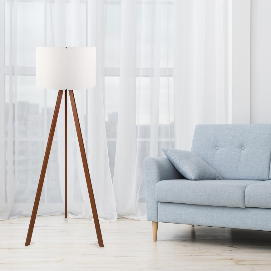 Grīdas stāvlampa AYD 1xE27/60W/230V balta/brūna