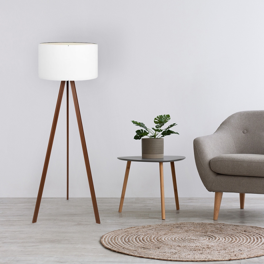 Grīdas stāvlampa AYD 1xE27/60W/230V balta/brūna