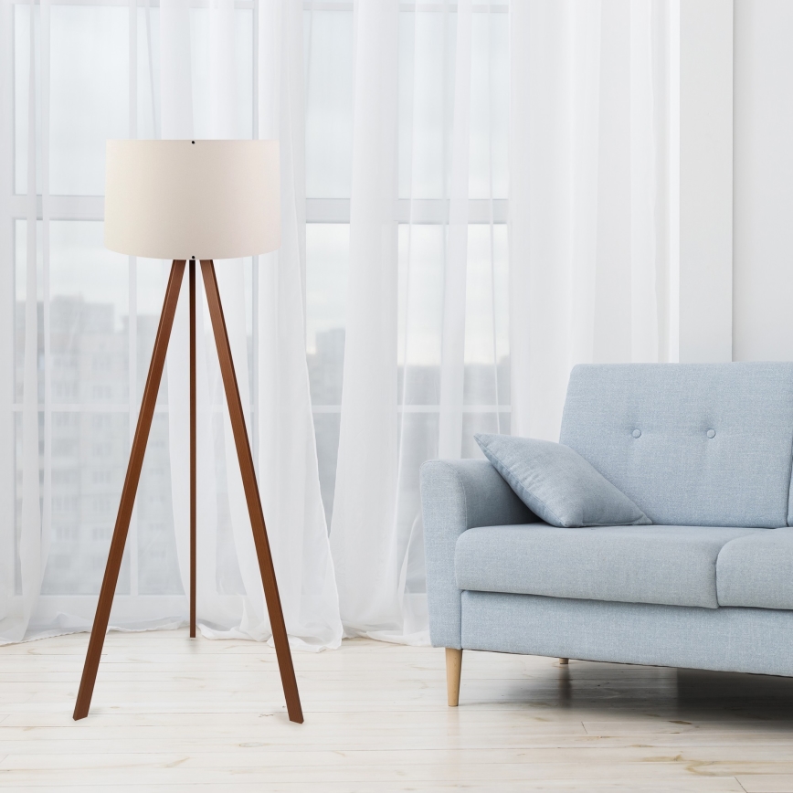 Grīdas stāvlampa AYD 1xE27/60W/230V bēša/brūna