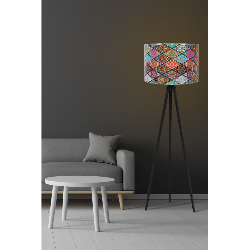 Grīdas stāvlampa  AYD 1xE27/60W/230V daudzkrāsaina/melna