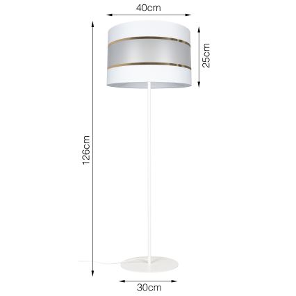 Grīdas stāvlampa CORAL 1xE27/60W/230V balta