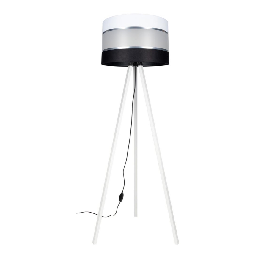 Grīdas stāvlampa CORAL 1xE27/60W/230V balta/melna/matēts hroms
