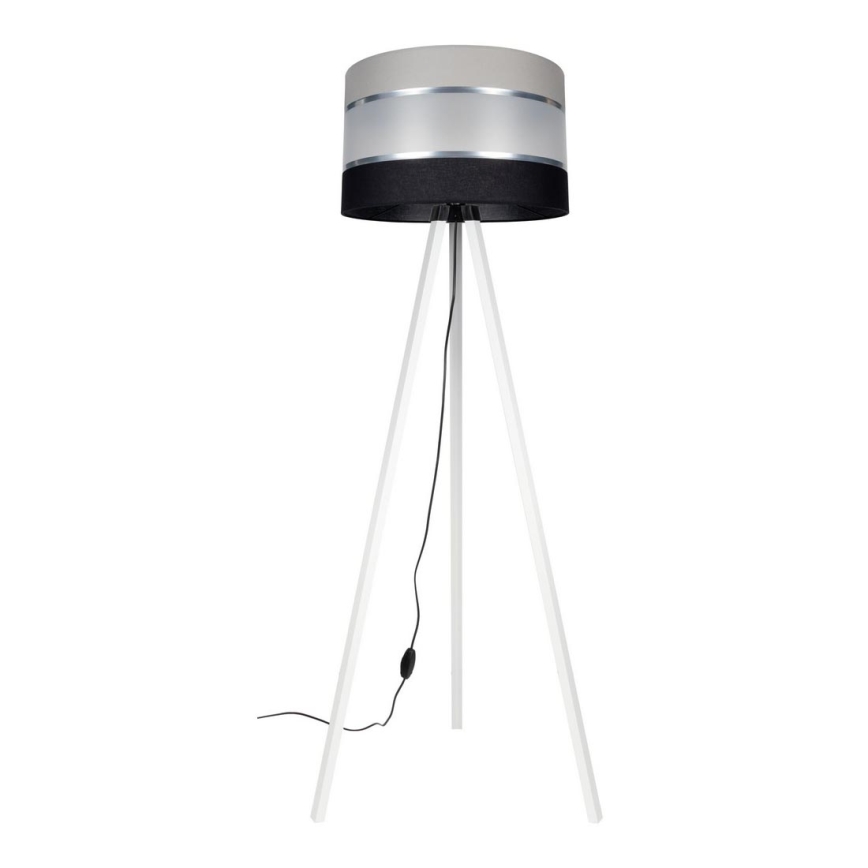 Grīdas stāvlampa CORAL 1xE27/60W/230V balta/melna/pelēka/matēts hroms