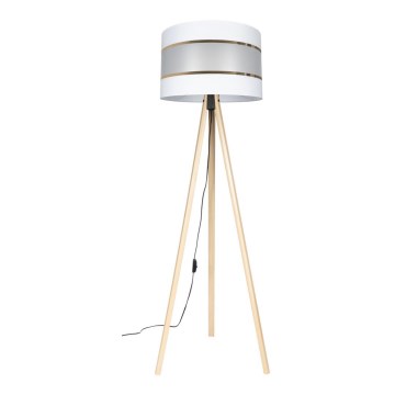 Grīdas stāvlampa CORAL 1xE27/60W/230V bēša/balta/zelta