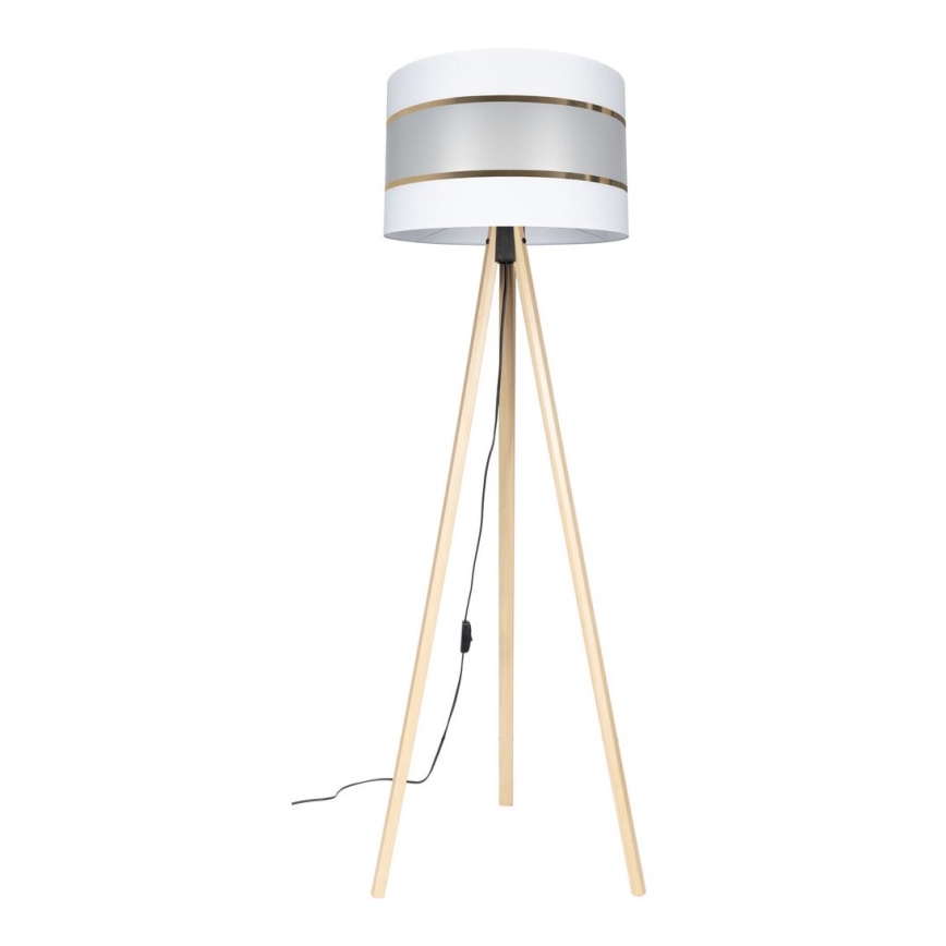 Grīdas stāvlampa CORAL 1xE27/60W/230V bēša/balta/zelta