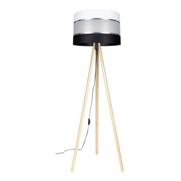 Grīdas stāvlampa CORAL 1xE27/60W/230V bēša/melna/balta/matēts hroms