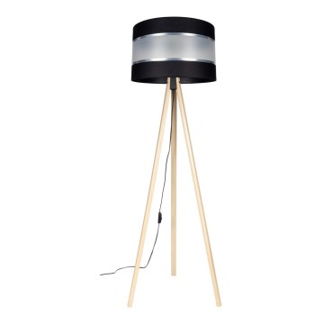 Grīdas stāvlampa CORAL 1xE27/60W/230V bēša/melna/matēts hroms