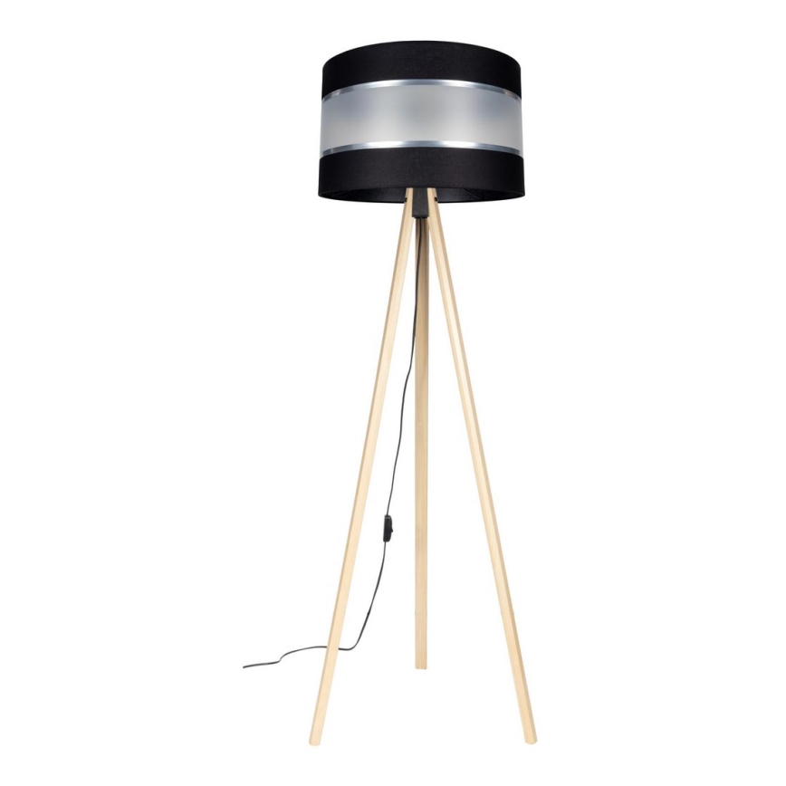Grīdas stāvlampa CORAL 1xE27/60W/230V bēša/melna/matēts hroms