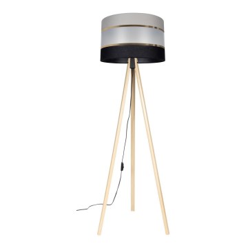 Grīdas stāvlampa CORAL 1xE27/60W/230V bēša/melna/pelēka/zelta