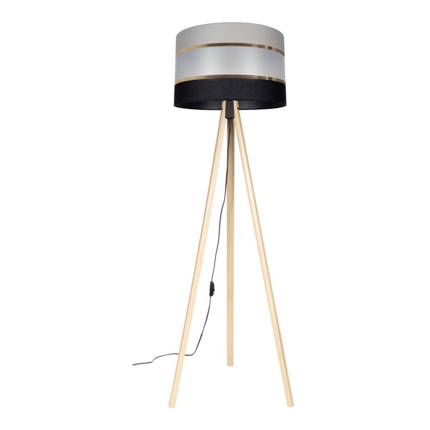 Grīdas stāvlampa CORAL 1xE27/60W/230V bēša/melna/pelēka/zelta