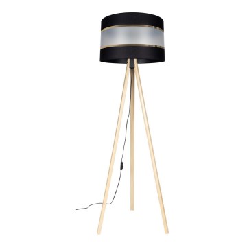 Grīdas stāvlampa CORAL 1xE27/60W/230V bēša/melna/zelta