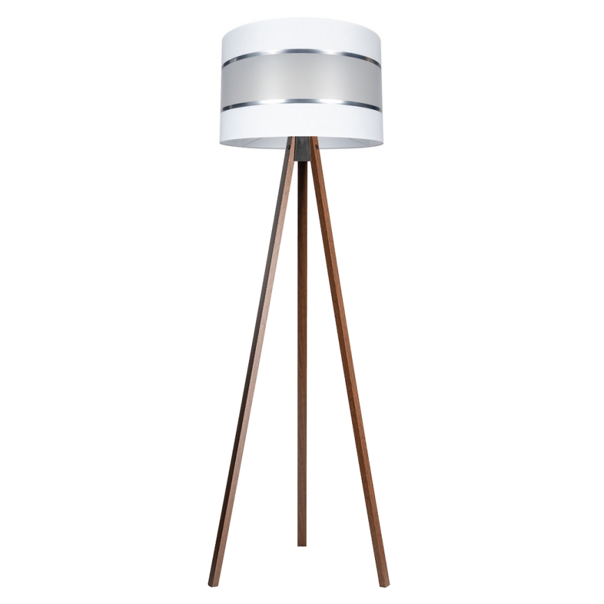 Grīdas stāvlampa CORAL 1xE27/60W/230V brūna/balta/matēts hroms