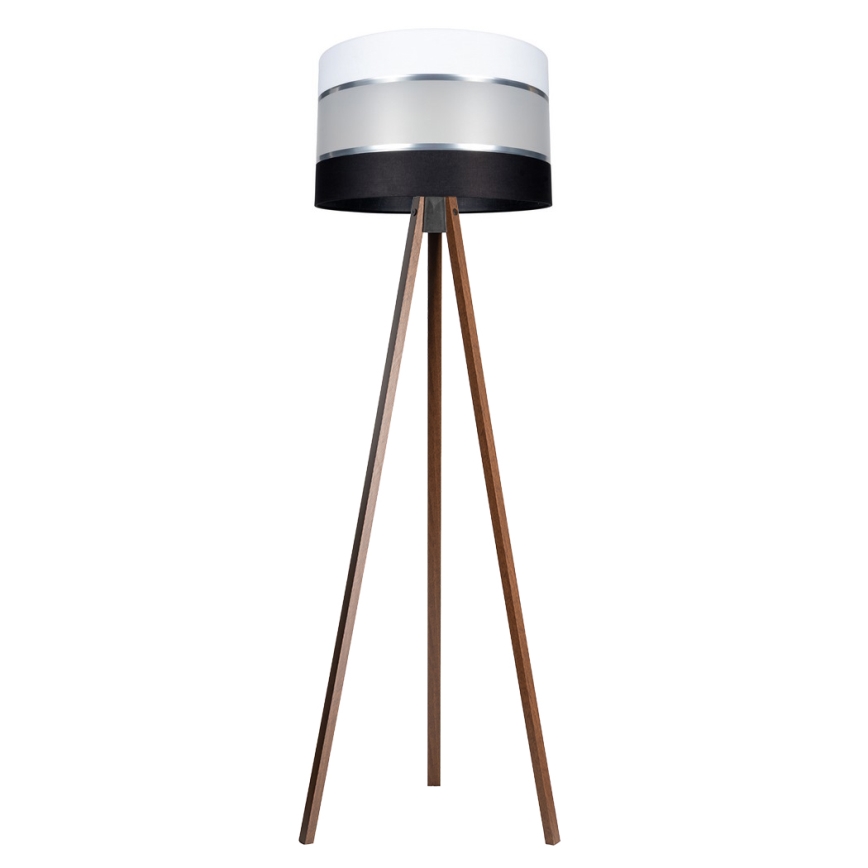 Grīdas stāvlampa CORAL 1xE27/60W/230V brūna/melna/balta/matēts hroms