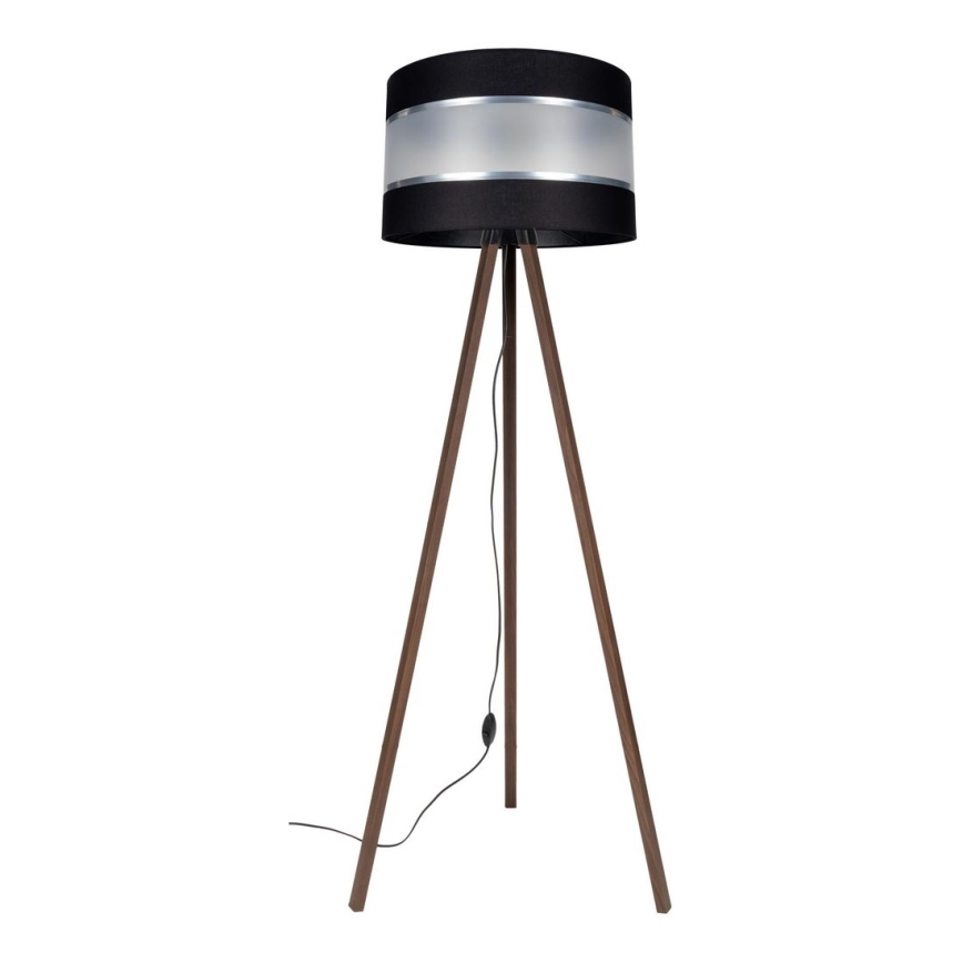 Grīdas stāvlampa CORAL 1xE27/60W/230V brūna/melna/matēts hroms