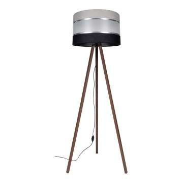 Grīdas stāvlampa CORAL 1xE27/60W/230V brūna/melna/pelēka/matēts hroms