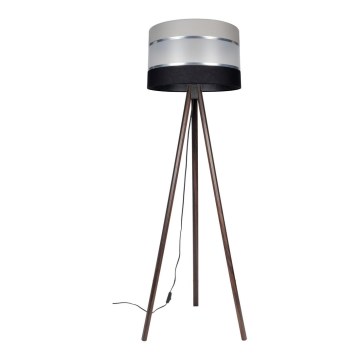 Grīdas stāvlampa CORAL 1xE27/60W/230V brūna/melna/pelēka/matēts hroms