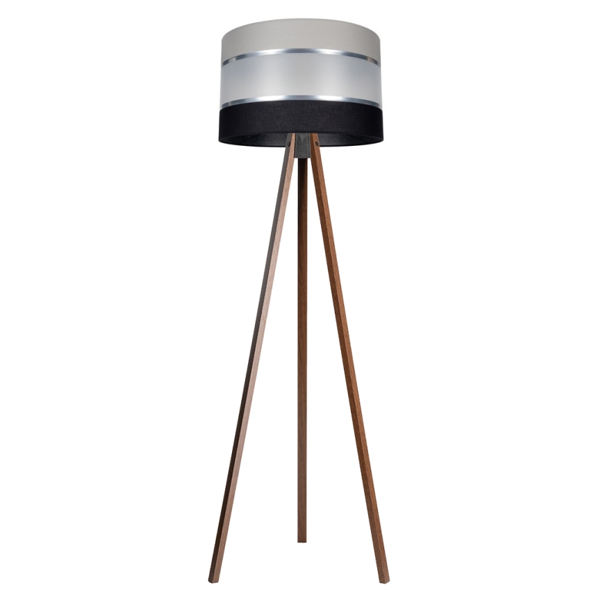 Grīdas stāvlampa CORAL 1xE27/60W/230V brūna/melna/pelēka/matēts hroms