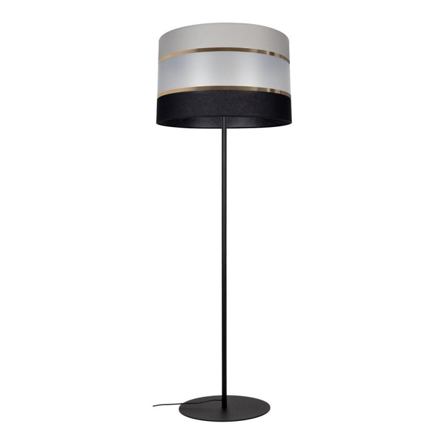 Grīdas stāvlampa CORAL 1xE27/60W/230V melna/pelēka