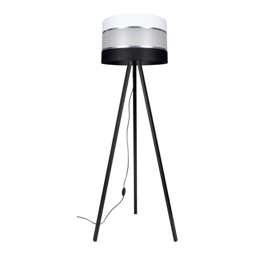 Grīdas stāvlampa CORAL 1xE27/60W/230V venge/melna/balta/matēts hroms