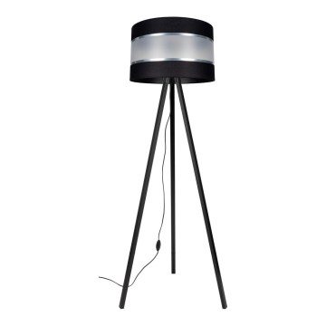 Grīdas stāvlampa CORAL 1xE27/60W/230V venge/melna/matēts hroms