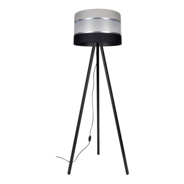 Grīdas stāvlampa CORAL 1xE27/60W/230V venge/melna/pelēka/matēts hroms