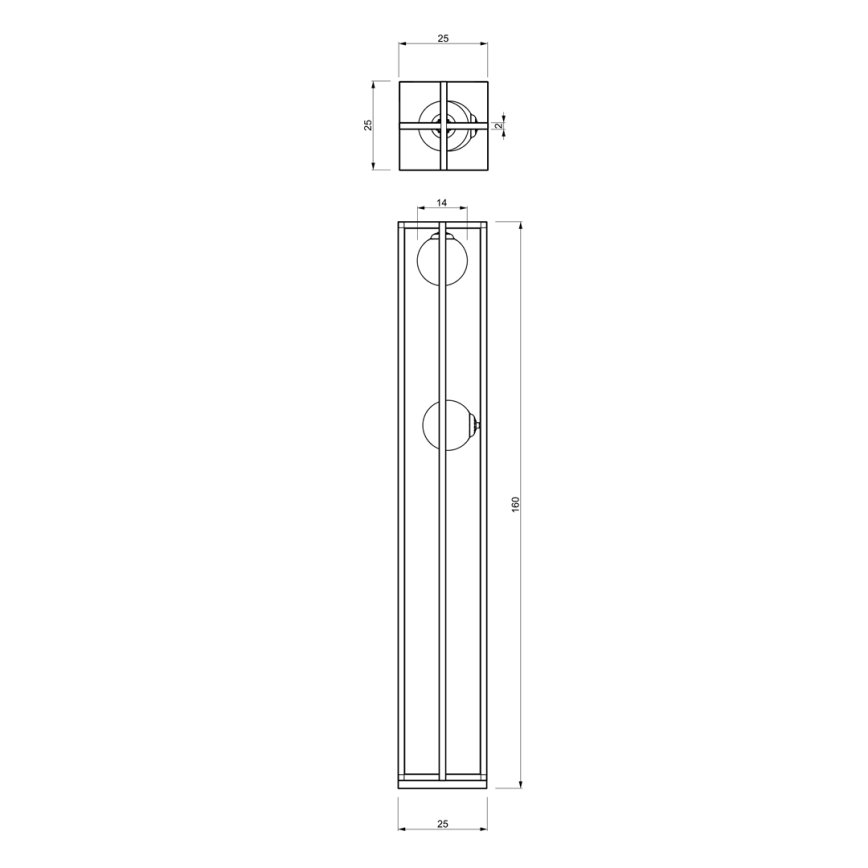 Grīdas stāvlampa DIEGO 2xE14/40W/230V melna