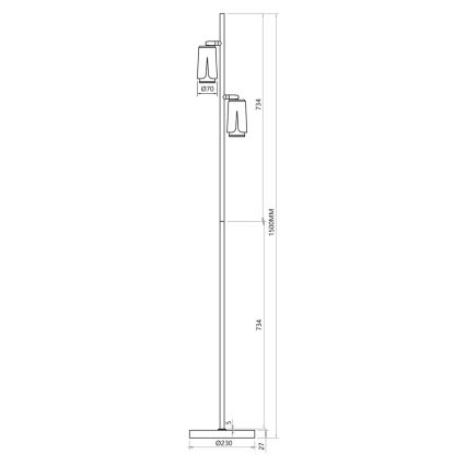 Grīdas stāvlampa FLOWER 2xGU10/8W/230V balta