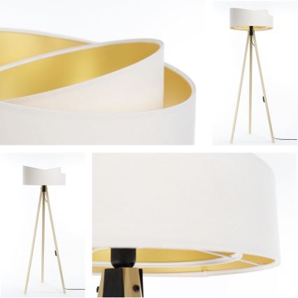 Grīdas stāvlampa GALAXY 1xE27/60W/230V balta/bēša