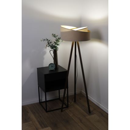 Grīdas stāvlampa GALAXY 1xE27/60W/230V bēša/brūna