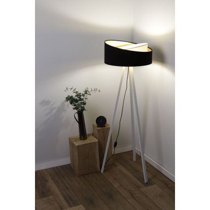 Grīdas stāvlampa GALAXY 1xE27/60W/230V melna/balta